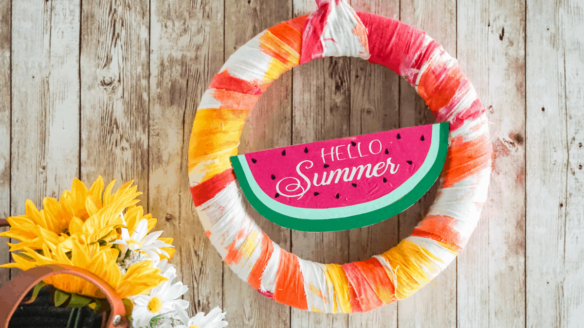 Tie-Dye Watermelon Wreath