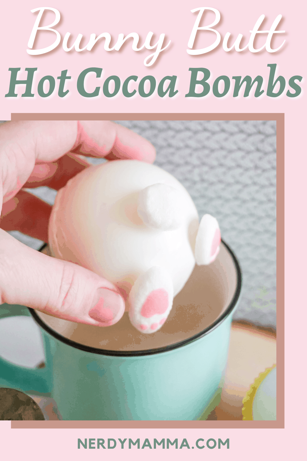 Bunny Butt Hot Cocoa Bombs for easter 