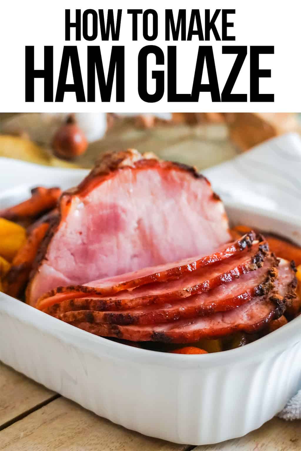 how to glaze a ham with text which reads how to make ham glaze