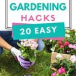 time-saving gardening hacks with text which reads time-saving gardening hacks with text which reads 20 time-saving gardening hacks 20 easy