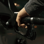 refiling a gasoline on a car tank