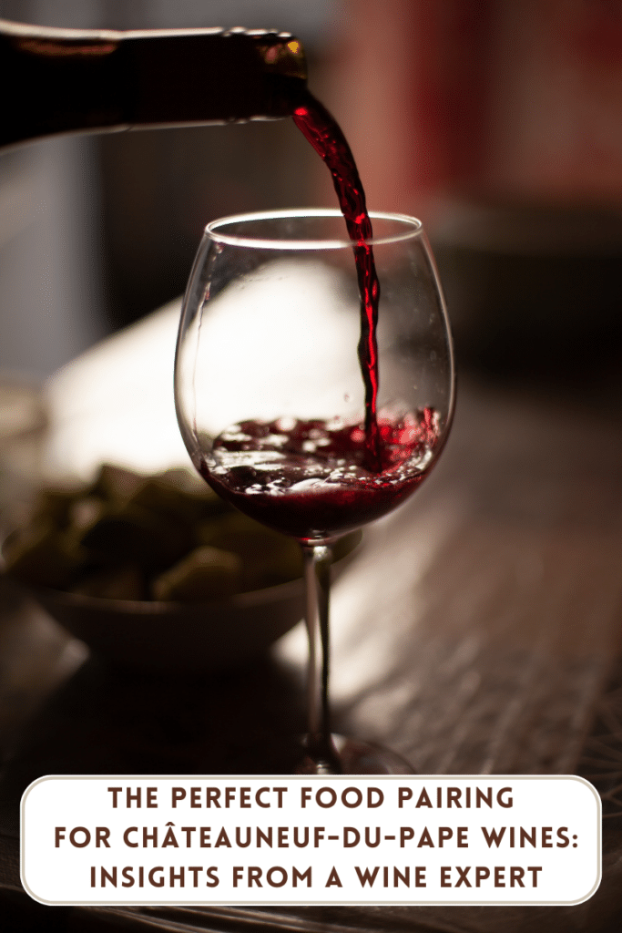 pouring wine in a glass with a title