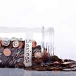 a coins in a jar