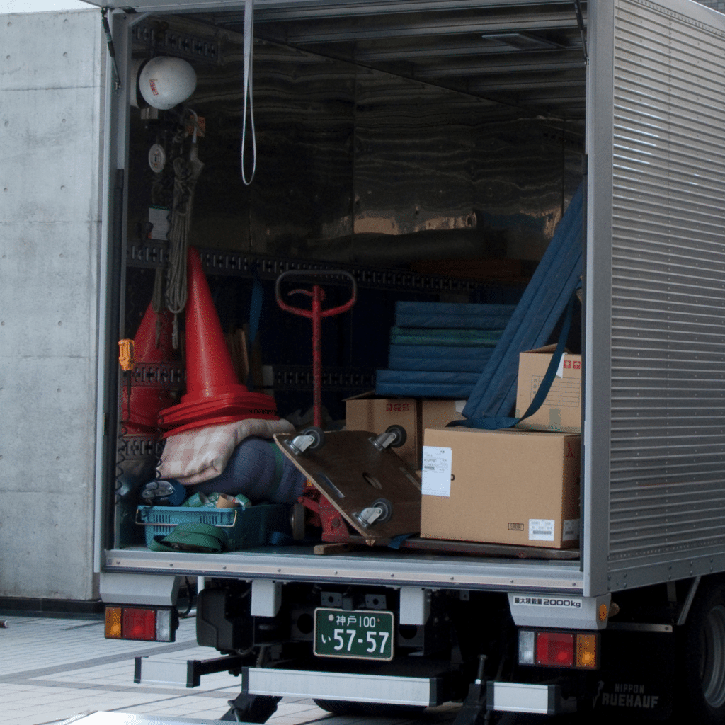 Things that are in a truck ready to move