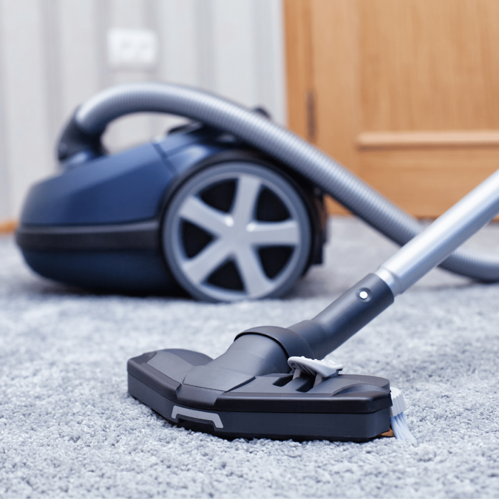 The new vacuum cleaner lies in a room