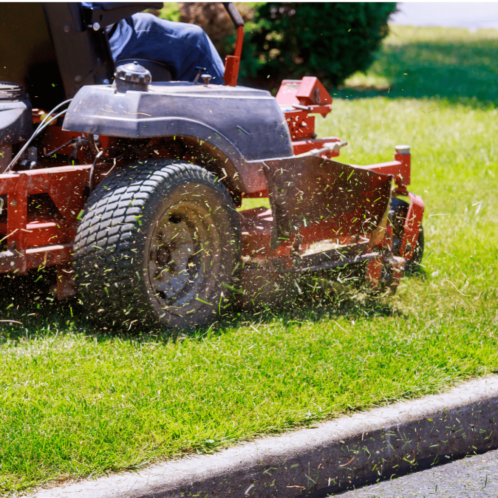 Process of lawn mowing