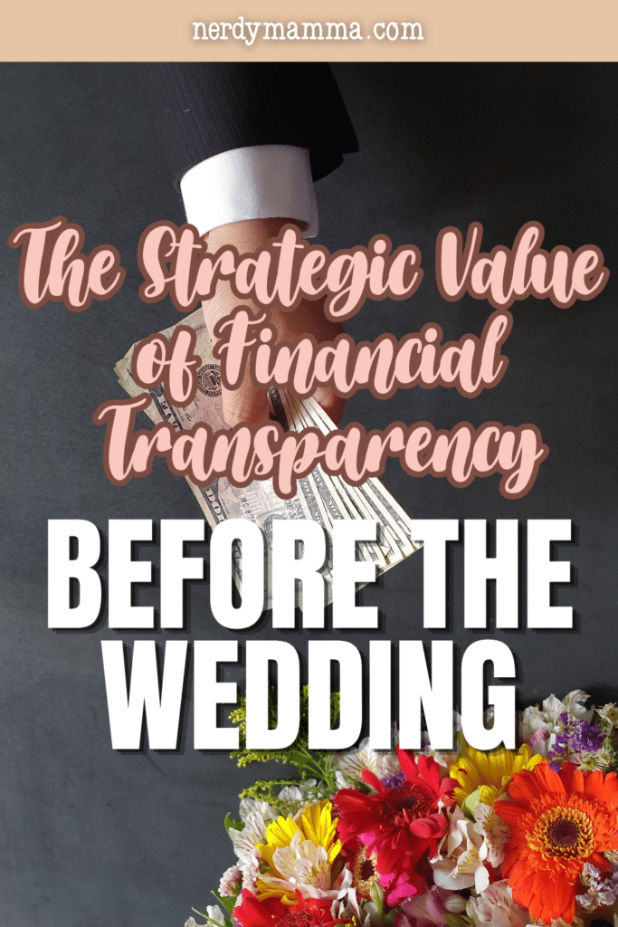 Hand holding cash above a bouquet, representing financial decisions and planning before a wedding ceremony.