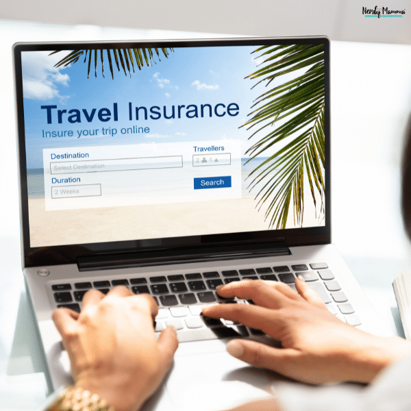 Person comparing travel insurance options online, highlighting ways to find affordable coverage for upcoming trips.
