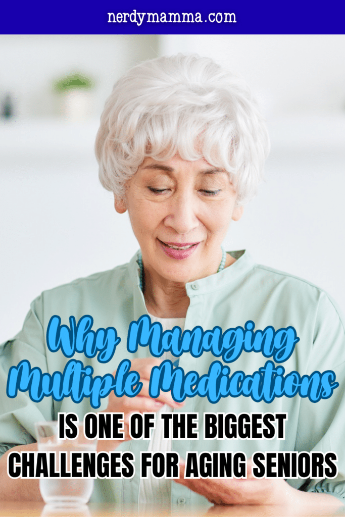 Older adult organizing daily medications at the table, highlighting the challenges of managing multiple prescriptions and treatment plans.