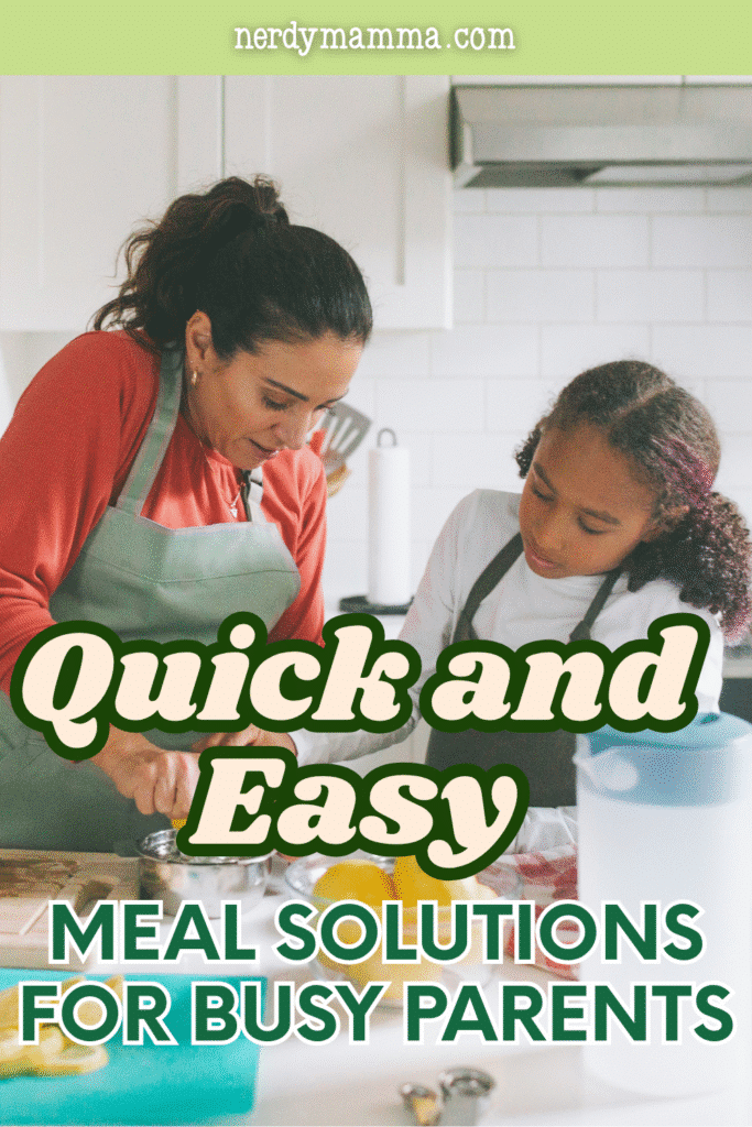 Parent and child preparing a simple homemade meal together in the kitchen to make family cooking easier.